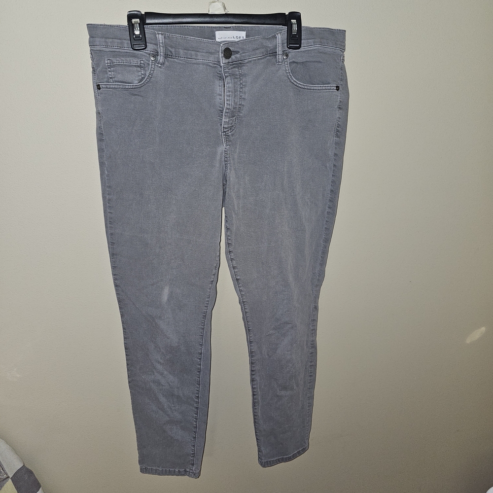 LOFT Gray Women's Jeans Skkiny Crop